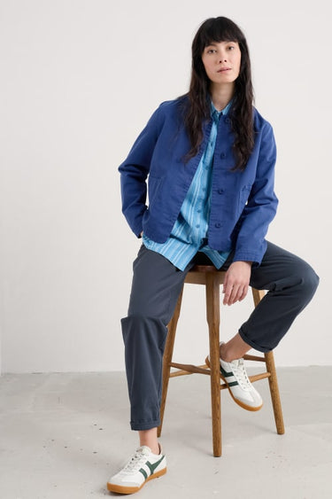 Seasalt Coombe Lane Jacket in Washed Marine