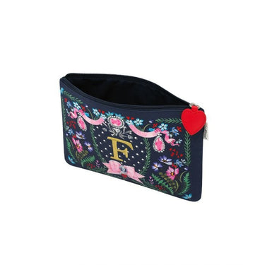 A personalised Cath Kidston Alphabet Pouch with a heart on it.