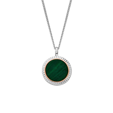 Clogau Reflection of Padarn Silver and Malachite Pendant 3SMCH0705