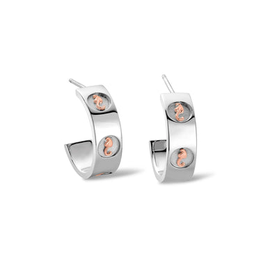Clogau Insignia Sterling Silver Half-Hoop Earrings - 3STOL0180