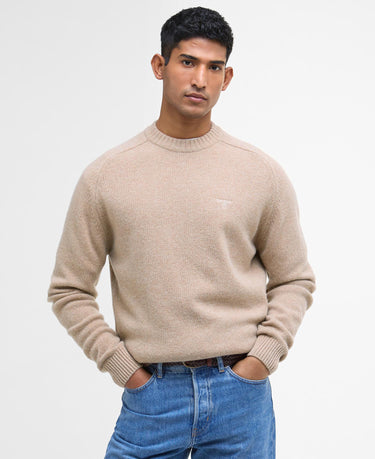 Barbour Men's Grangetown Crew Neck Jumper in Washed Stone