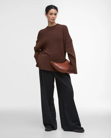 Barbour Sophia Crew Neck Knitted Jumper in Vicuna