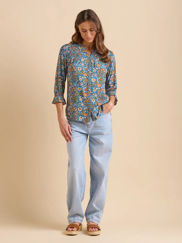 Brakeburn Navy Secret Garden Blouse