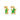 Xuxa Fluro Green Star CZ Earrings