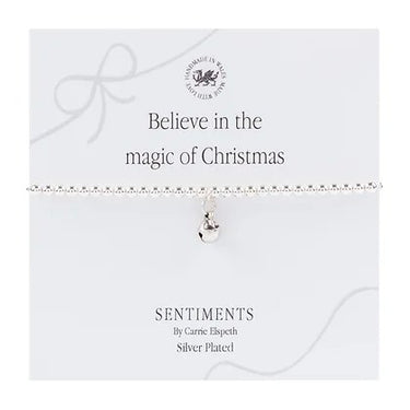 Carrie Elspeth Believe In The Magic Of Christmas Sentiment Bracelet