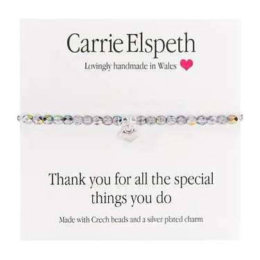 Carrie Elspeth 'Thank you for all the special things you do' Sentiment Bracelet