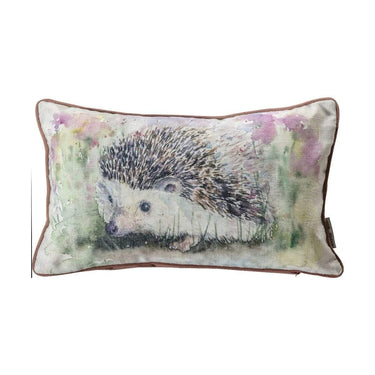 Cushion With Watercolour print of a Hedgehog