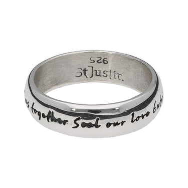 St Justin English Love Ring SR946 Sizes 61 - 72