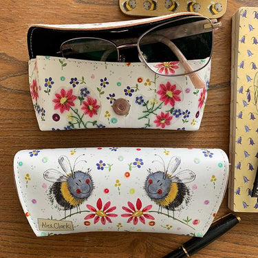 Alex Clark Bees and Flowers Glasses Case