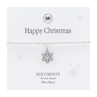 Carrie Elspeth 'Happy Christmas' Sentiment Bracelet