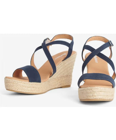 Barbour Lucia Leather Espadrille Wedge Sandals