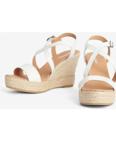 Barbour Lucia Leather Espadrille Wedge Sandals