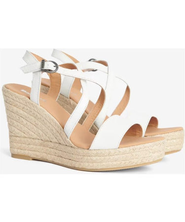 Barbour Lucia Leather Espadrille Wedge Sandals