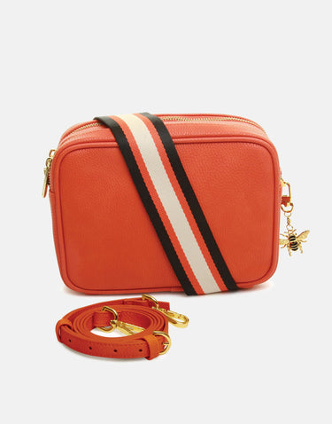 ALICE WHEELER SOHO DOUBLE ZIPPED ORANGE BAG