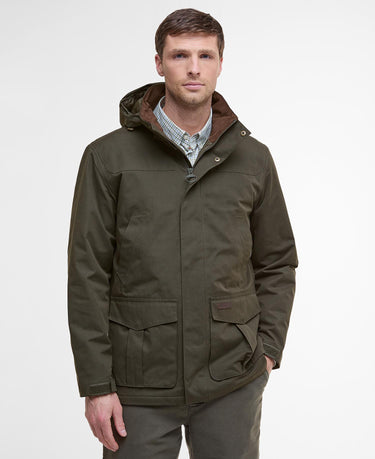 Barbour Men's Brockstone Waterproof Jacket in Dark Olive