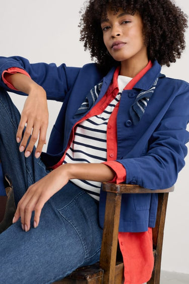 Seasalt Coombe Lane Jacket in Washed Marine