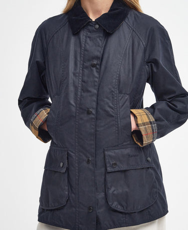 Barbour Women's Beadnell Waxed Jacket in Classic Navy