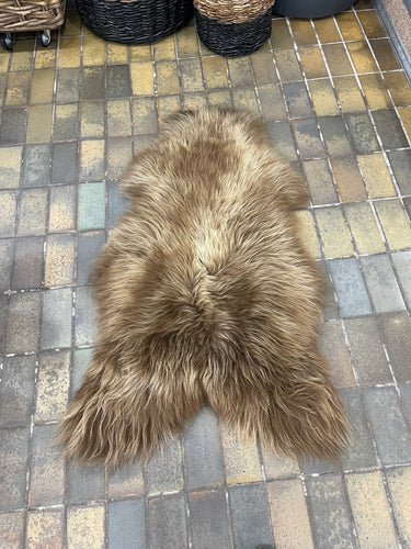Genuine Icelandic Long haired Sheepskin Dyed Rusty Colour