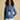 Joules Blue Jonty Fox Embroidered Cotton‑Rich Crew Neck Jumper