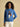 Joules Blue Jonty Fox Embroidered Cotton‑Rich Crew Neck Jumper