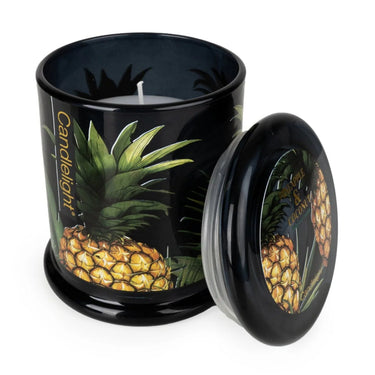CANDLELIGHT LARGE GLASS LIDDED JAR PINEAPPLE & COCONUT