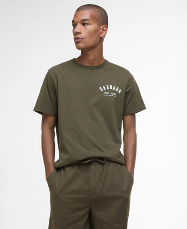 Barbour Cotton Linen Relaxed Shorts in Light Sage