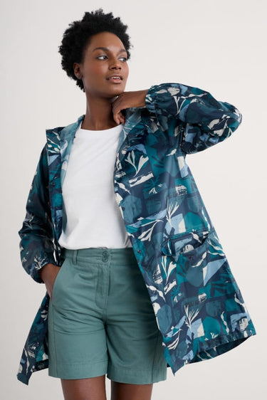 Seasalt Pack-It Waterproof Jacket in Marine Forms Lake