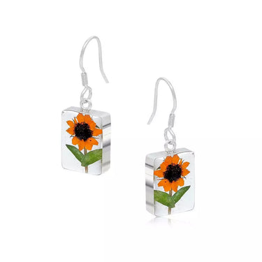 Shrieking Violet Earrings Sunflower Rectangle SE01