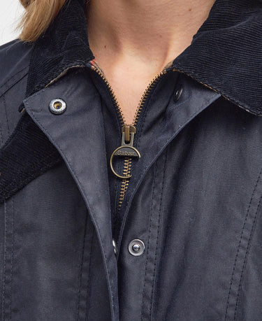 Barbour Women's Beadnell Waxed Jacket in Classic Navy