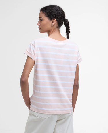 Barbour Otterburn Striped T-Shirt in Primrose Pink