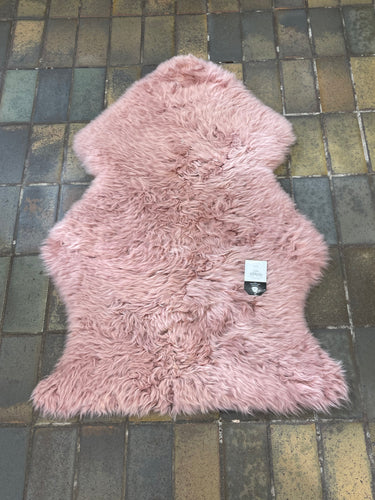 Quality Large Dark Pink Sheepskin Rug
