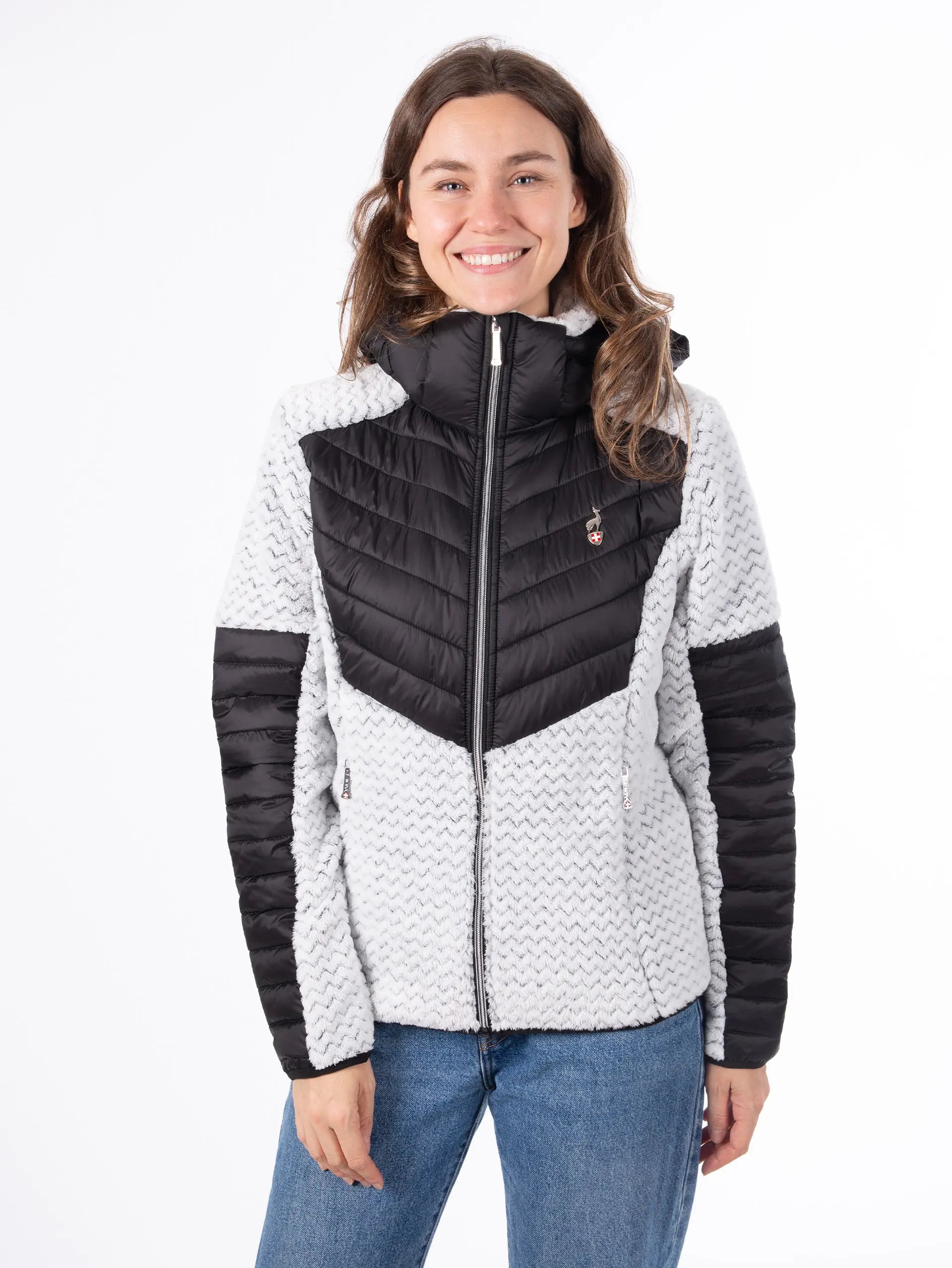 Aulp Women's Clem Hybrid Jacket in Black | Anna Davies