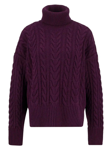Barbour Women's Embleton Rollneck Jumper in Black Cherry