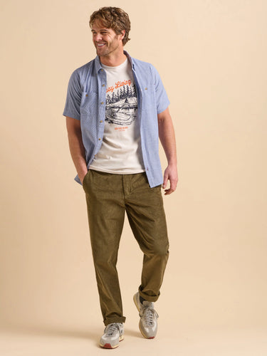 Brakeburn Men's Blue Texture Shirt