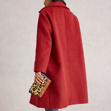 White Stuff Kelsey Wool Blend Coat in Bright Red