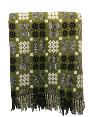 WELSH TAPESTRY THROW-GREEN