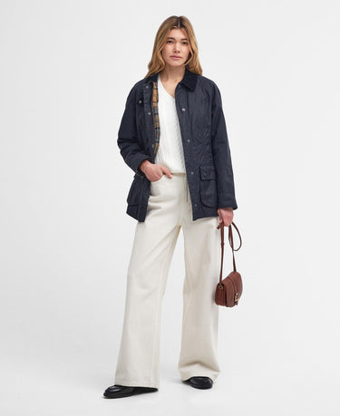 Barbour Women's Beadnell Waxed Jacket in Classic Navy