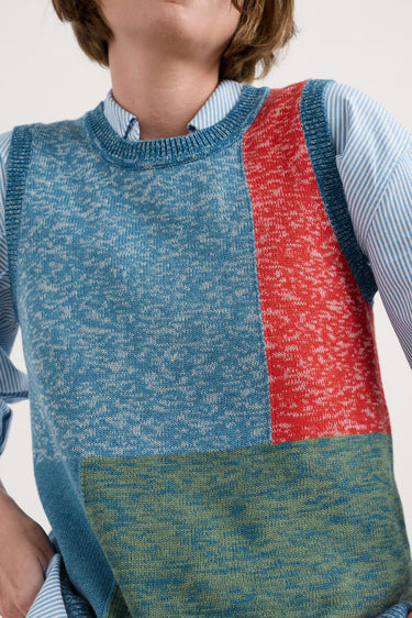 Seasalt Morgana Knitted Vest in Tangle Wood Lagoon Multi