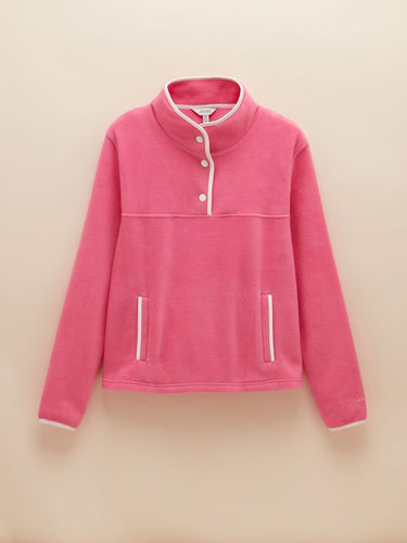 Joules Lulworth Pink Funnel Neck Fleece