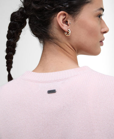 Barbour Women's Woodhouse Crew Neck Knitted Jumper in Pink Blush