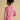 Joules Pink Classic Crew Neck Cotton Cable Knit Jumper