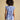 Joules Nolan Blue Toile Sleeveless Tie Neck Blouse