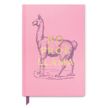 No prob Llama Vintage Sass Hardcover Journal