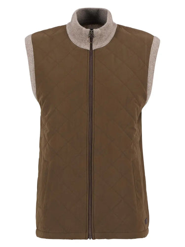 Barbour Shoveler Knitted Gilet in Stone