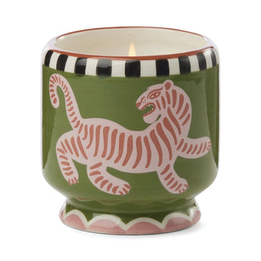 Adopo Black Cedar & Fig BoxedTiger Ceramic Candle