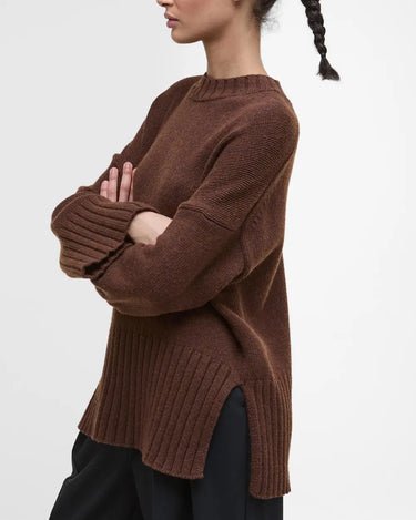 Barbour Sophia Crew Neck Knitted Jumper in Vicuna