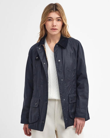 Barbour Women's Beadnell Waxed Jacket in Classic Navy