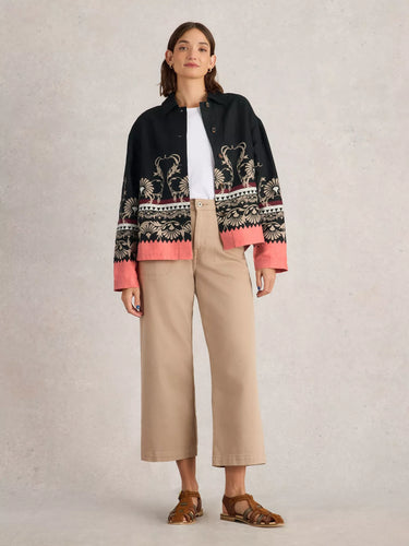 White Stuff Carrie Linen Jacket in Black