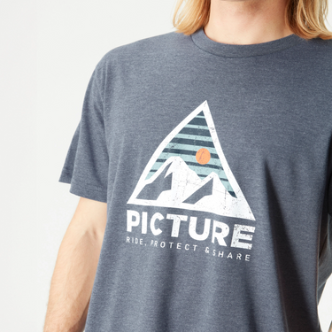 Picture Organic Authentic Tee in Dark Blue Melange