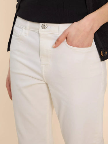 White Stuff Blake Straight Cropped Jeans - Natural White
